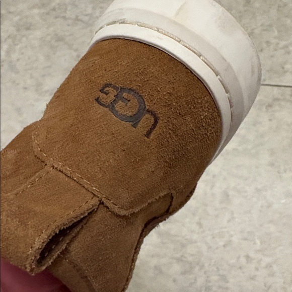 UGG Brown Suede Ankle Boots with Fur Lining - Picture 7 of 16